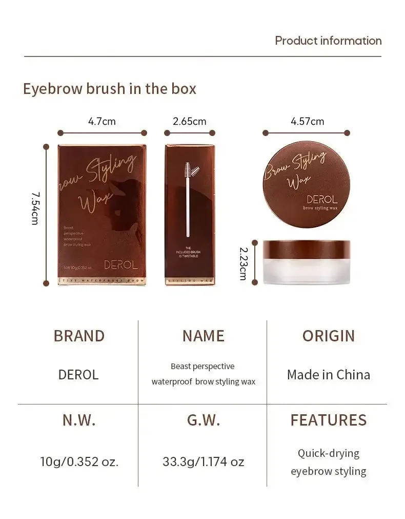 1pcs Waterproof 3D Eyebrow Enhancer -Styling Gel Wax