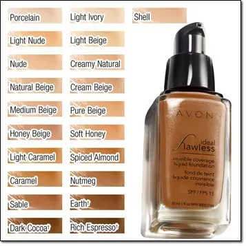 Avon Ideal Flawless Invisible Coverage Liquid Foundation | Dark Cocoa