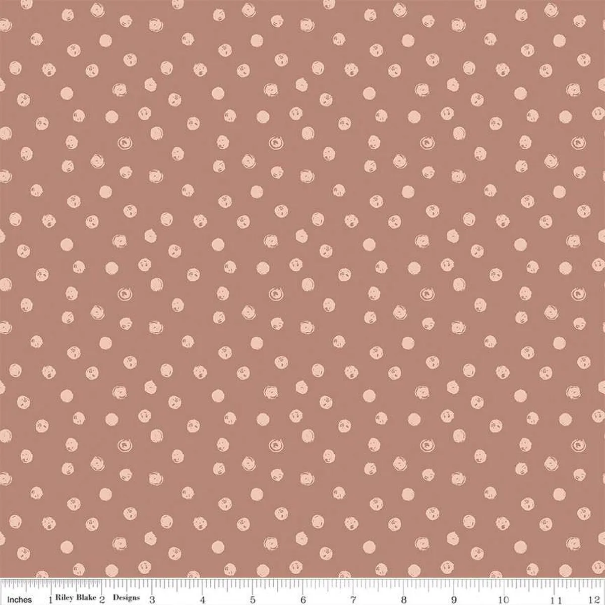 Blush n' Butterscotch by Simple Simon and Company for Riley Blake Designs - Dots Dusty Rose - C15593-DUSTYROSE - Sold in 1/2 yard increments