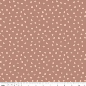 Blush n' Butterscotch by Simple Simon and Company for Riley Blake Designs - Dots Dusty Rose - C15593-DUSTYROSE - Sold in 1/2 yard increments