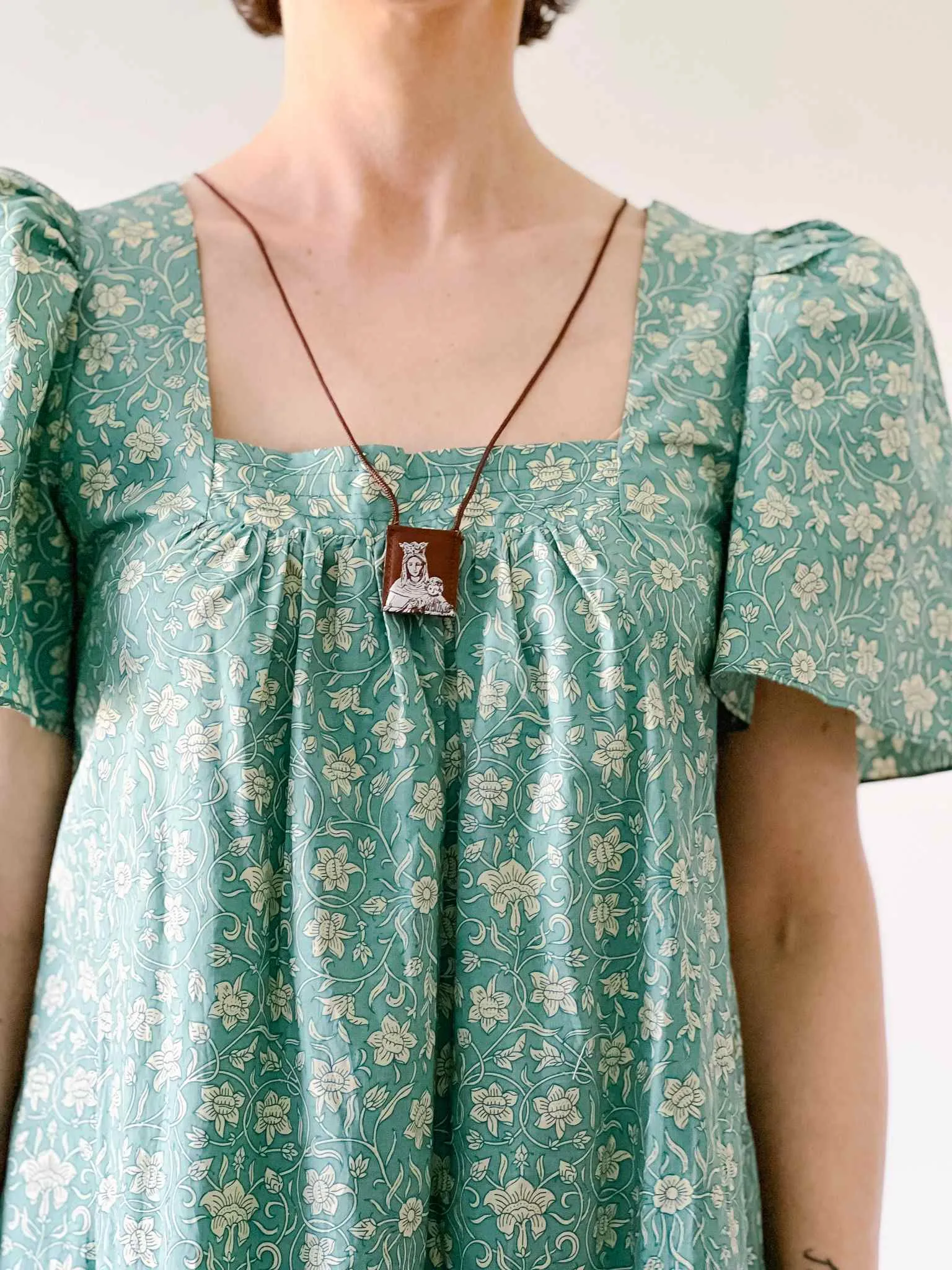Brown Scapular, Brown & Cream, Our Lady of Mt. Carmel