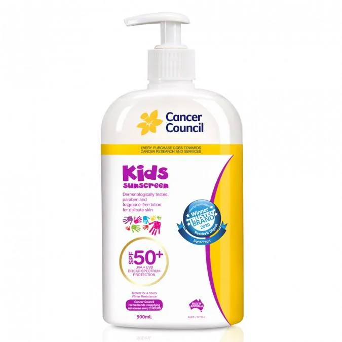 Cancer Council Kids Sunscreen SPF 50  Pump 500ml