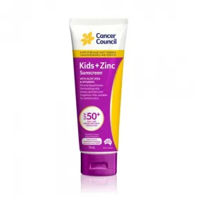 Cancer Council Kids  Zinc Sunscreen SPF50  75ml