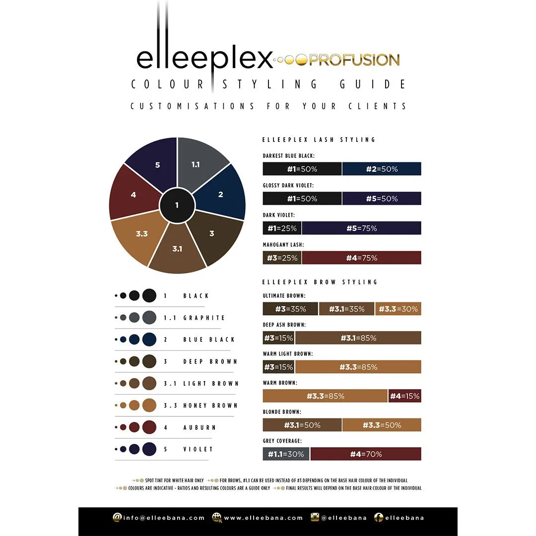 Elleeplex ProFusion Lash & Brow Tint 1 Black 20ml