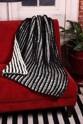 F784 Brioche Lap Afghan by Vanessa Ewing