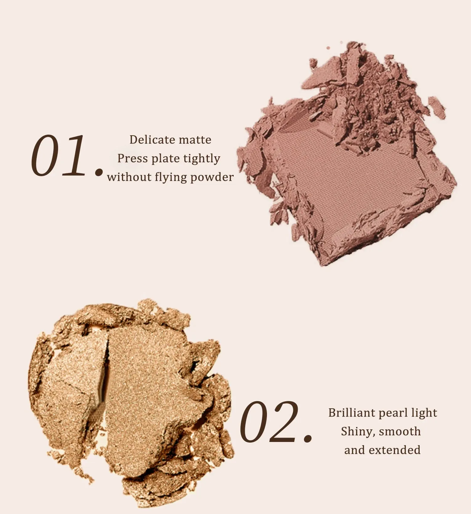 Four-color 3D Eye Shadow Palette Matte Pink Apricot Glitter Pearly Eyeshadow Fashion Shiny Dazzle Charming Eye Makeup Pigment