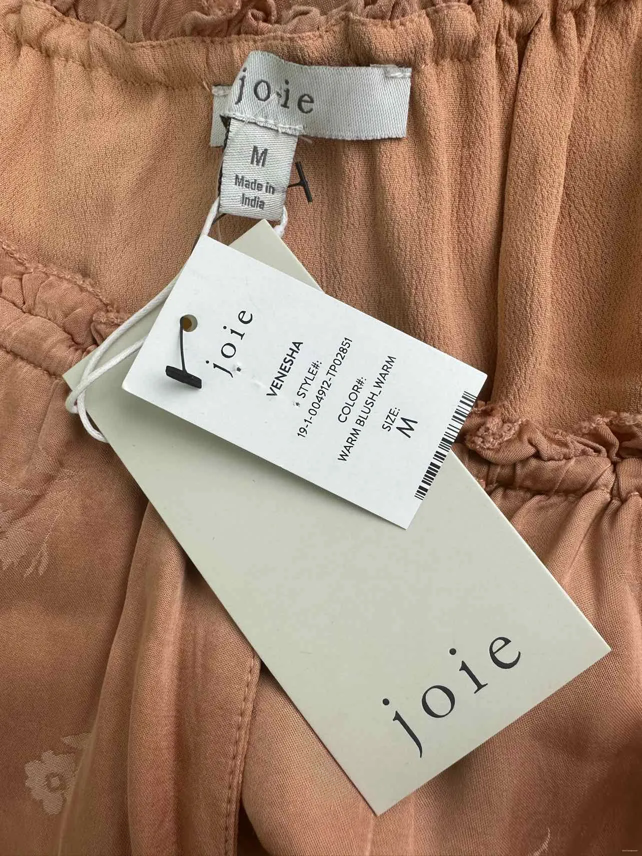 joie NWT VANESHA Blush Floral Satin Print Halter Top Size M
