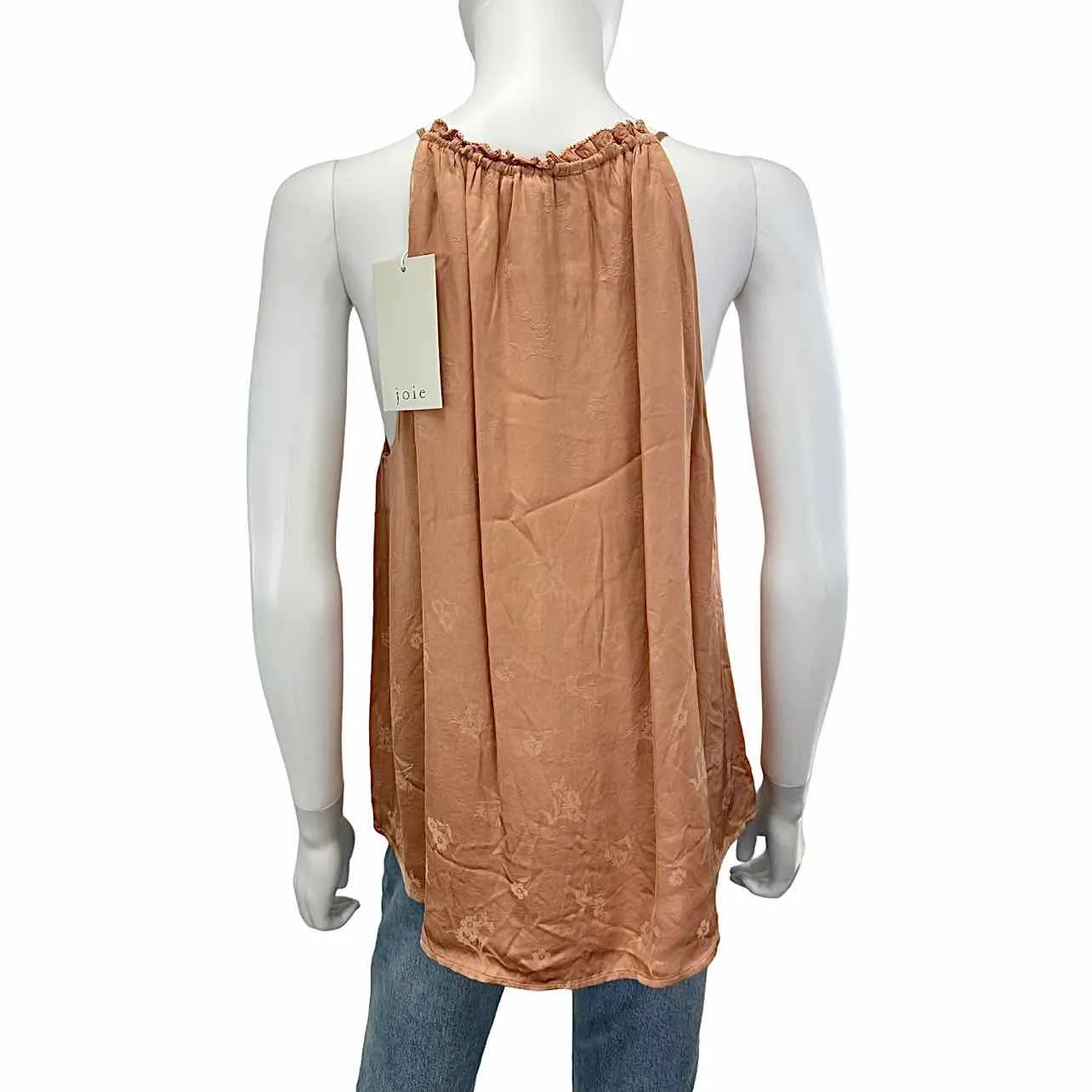 joie NWT VANESHA Blush Floral Satin Print Halter Top Size M