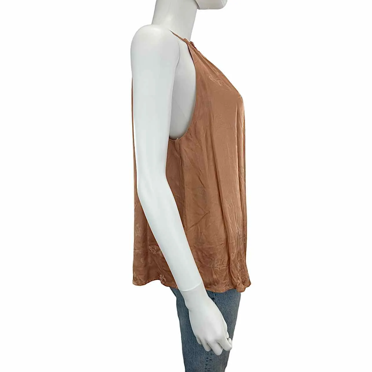 joie NWT VANESHA Blush Floral Satin Print Halter Top Size M