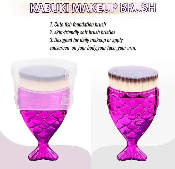 Kabuki Brush Sunscreen Applicator for  Foundation, Makeup Brushes for Liquid Foundation Powder Cream Contour Buffing Stippling Blending