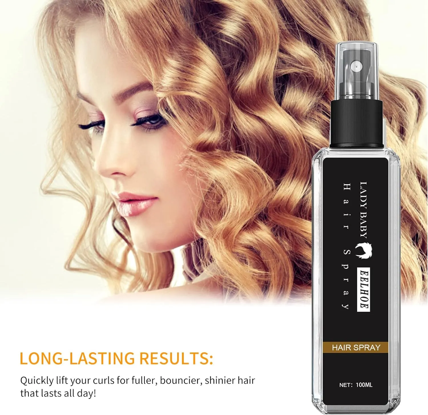 LadyBaby Hairspray, 100ml Extra-Volume Magic Styling Gel Extra-Volume.