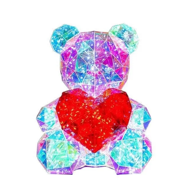 Luminous Unicorn Glowing Bear Gift Birthday Gift Decoration Heart Pink, Red