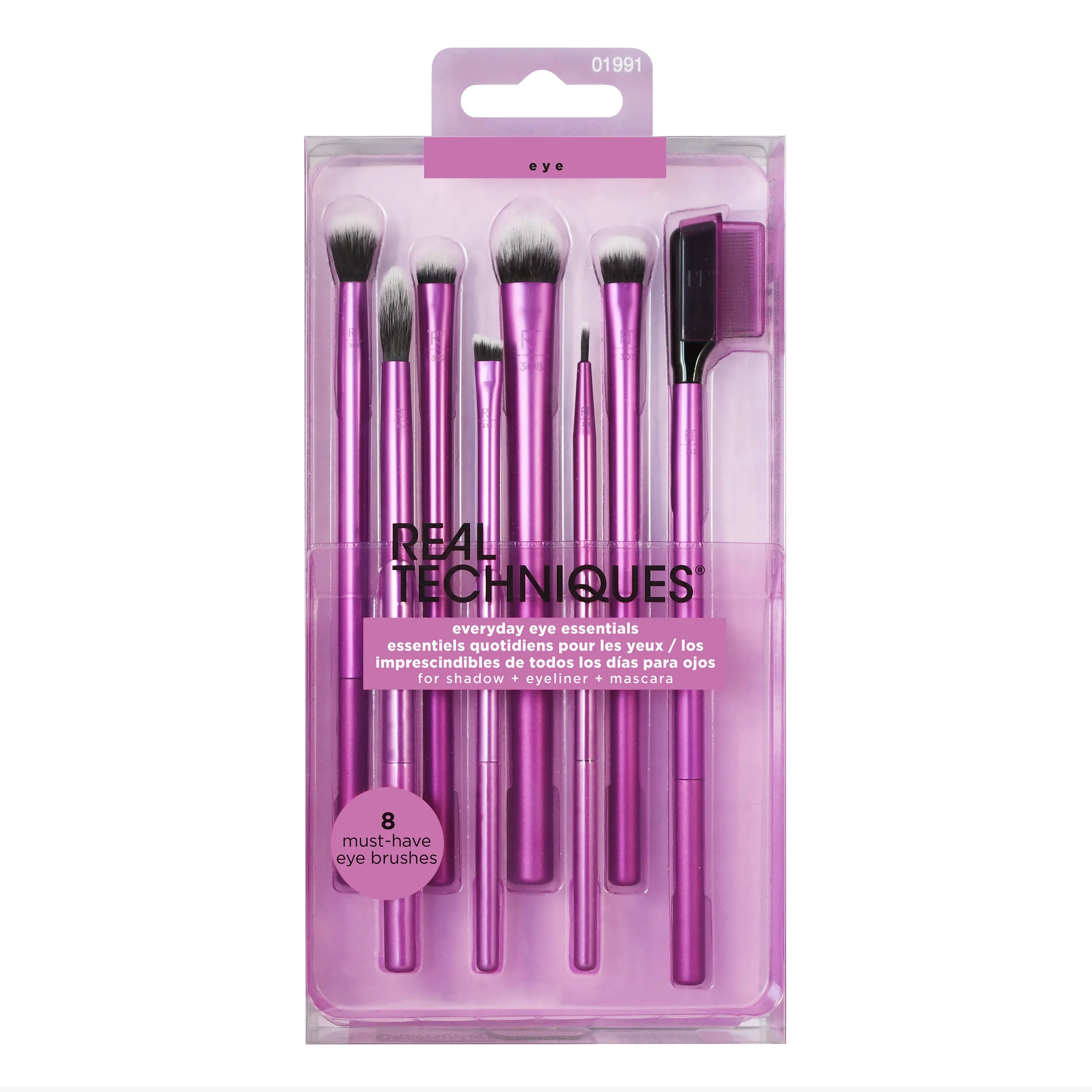 Real Techniques Every Day Eye 8 Piece Essentials For eyeshadow   eyeliner   mascara