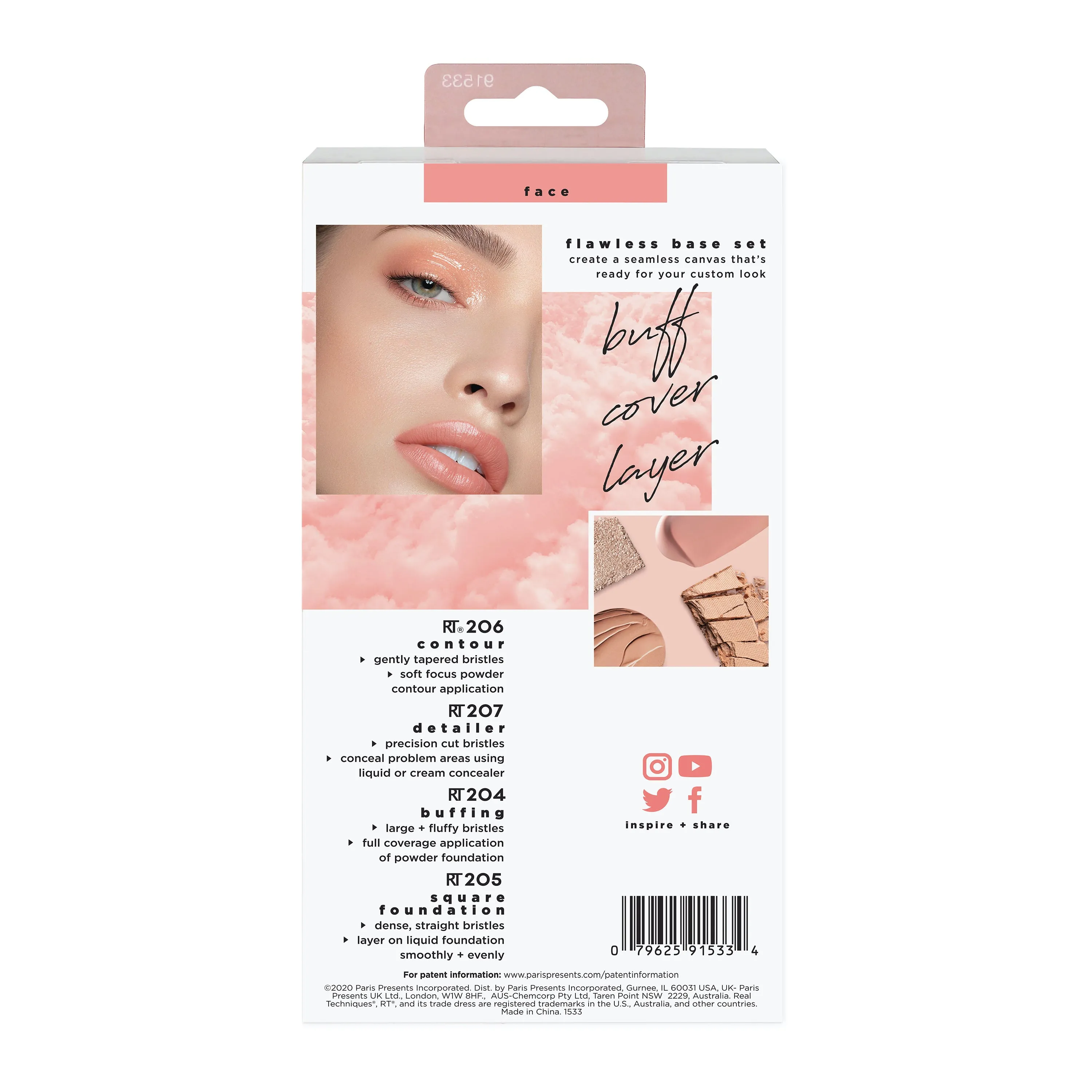 Real Techniques Flawless Base Makeup Brush Set