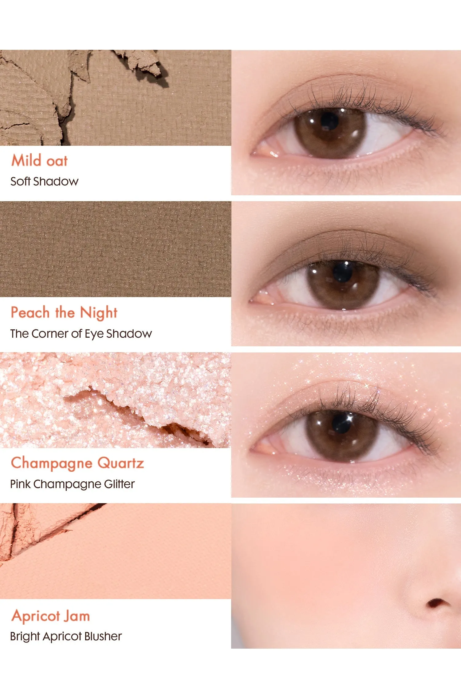 Rom&nd Bare Layer Palette (01 Apricot Mood) 韩国Rom&nd 水月综合眼影盘 (01 醉桃香檳) 14g