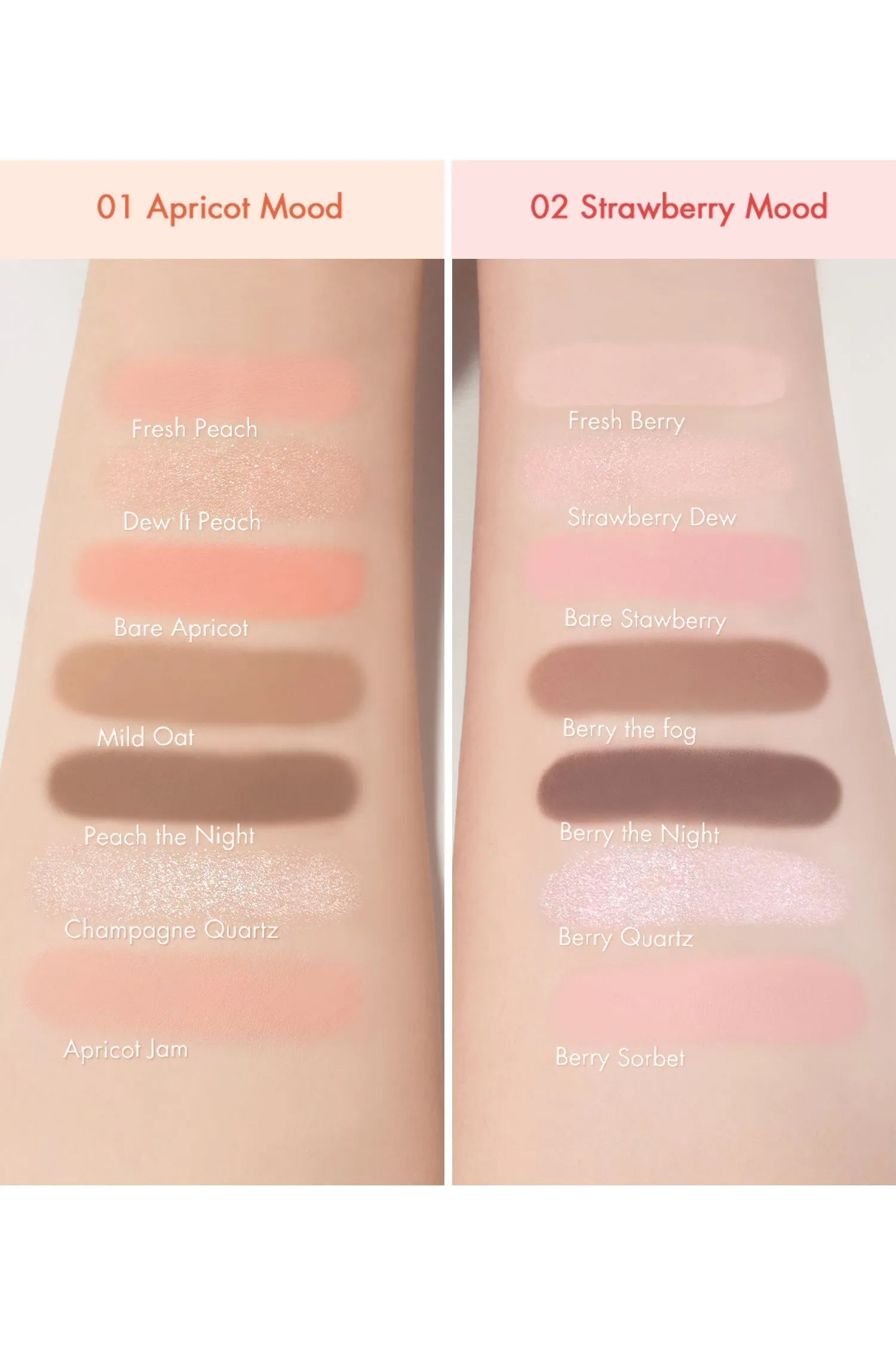 Rom&nd Bare Layer Palette (01 Apricot Mood) 韩国Rom&nd 水月综合眼影盘 (01 醉桃香檳) 14g