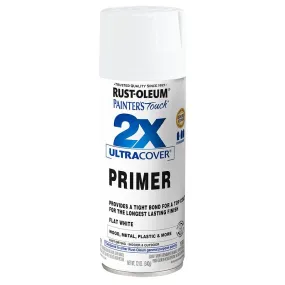 Rust-Oleum Painter's Touch 2X Ultra Cover 334019 General Purpose Primer, White, Flat, 12 oz :CAN: QUANTITY: 1