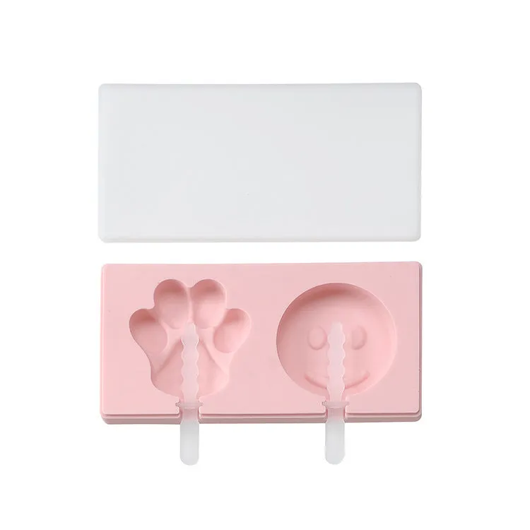Siamese Ice Cream Mold With Lid Silicone Ice Cream Stick Ice Mold