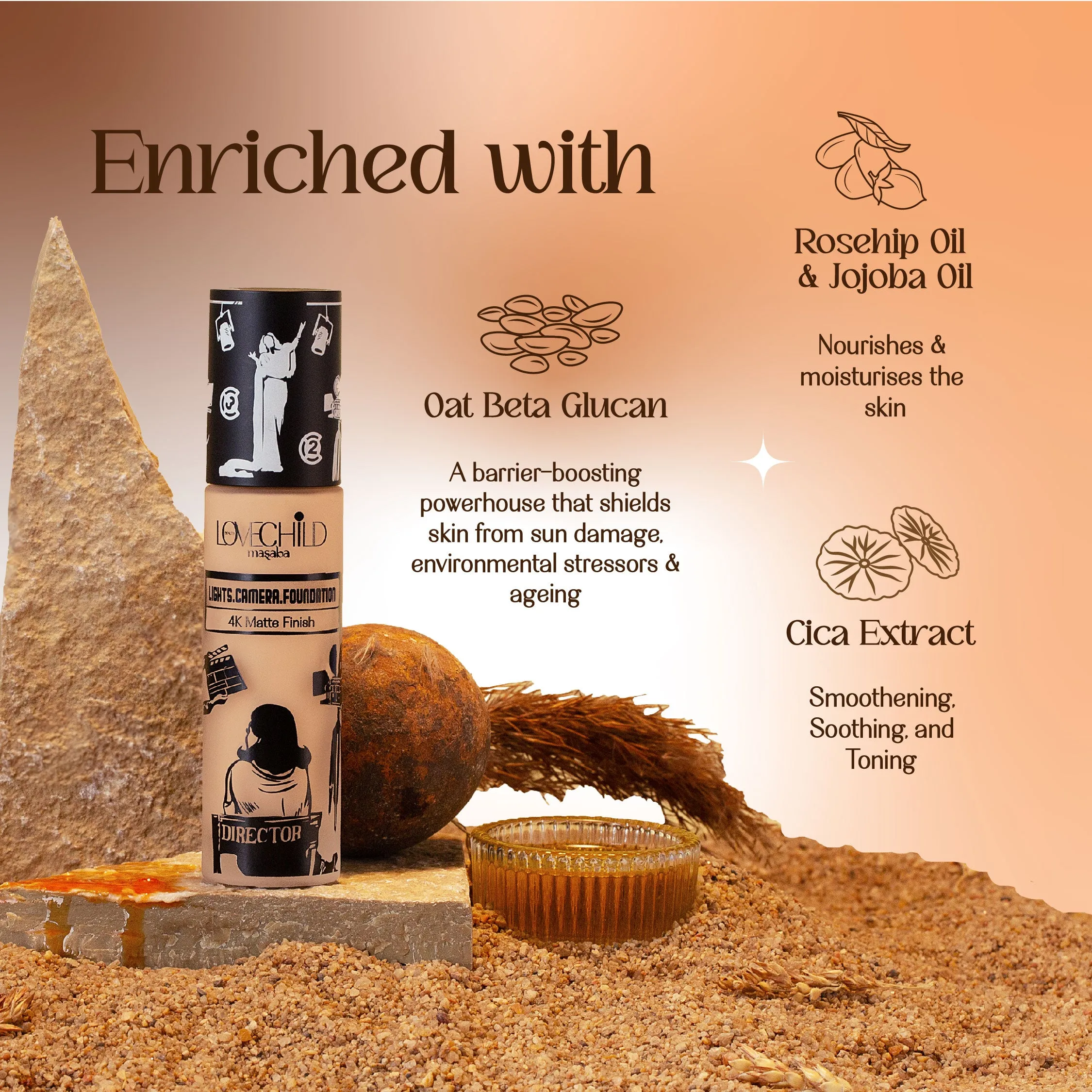 Silent Sand- Lights Camera Foundation  4K Matte Finish
