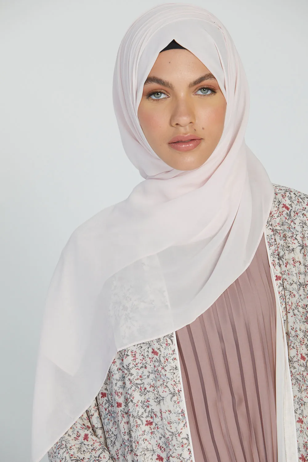 Soft Luxury Georgette Hijab - Light Blush