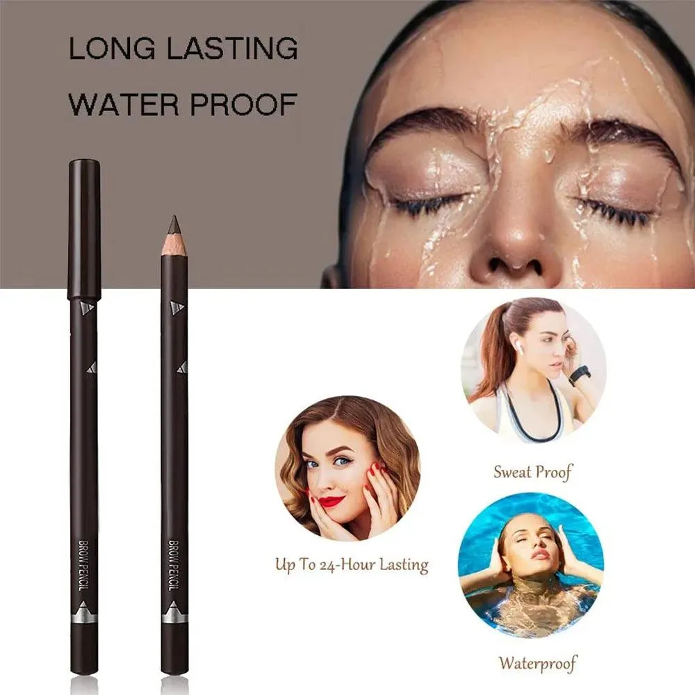 Vibrant Brow Pencil Set: Waterproof, Long-Lasting Beauty Kit
