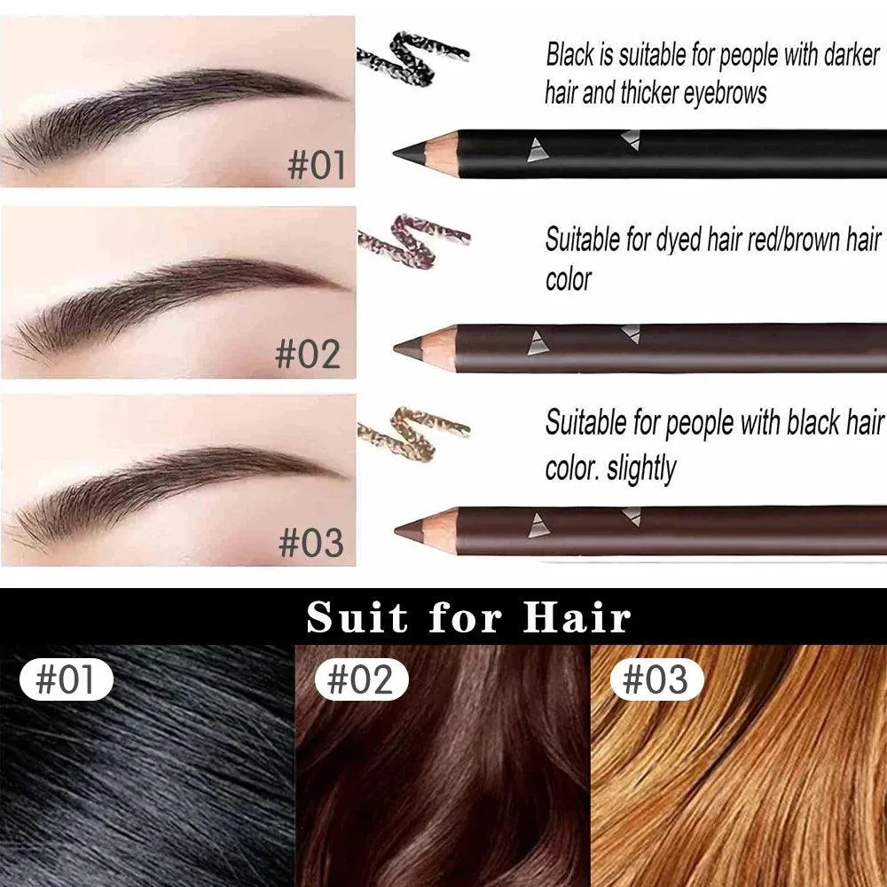 Vibrant Brow Pencil Set: Waterproof, Long-Lasting Beauty Kit