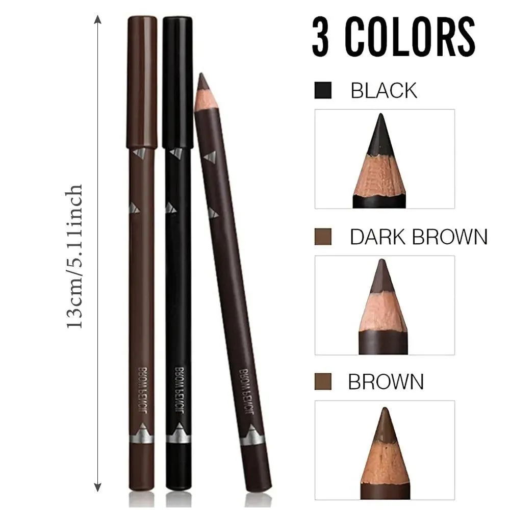 Vibrant Brow Pencil Set: Waterproof, Long-Lasting Beauty Kit