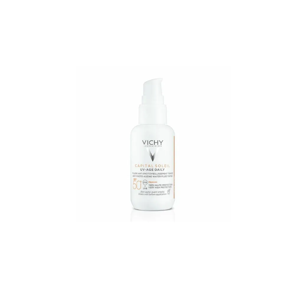 VICHY CAPITAL SOLEIL SPF 50 UV-AGE DAILY ANTI PHOTO-AGEING WATER FLUID TINTED 40ml
