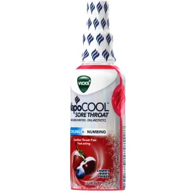 Vicks VapoCOOL Sore Throat Spray, Cherry Berry Freeze 6 oz
